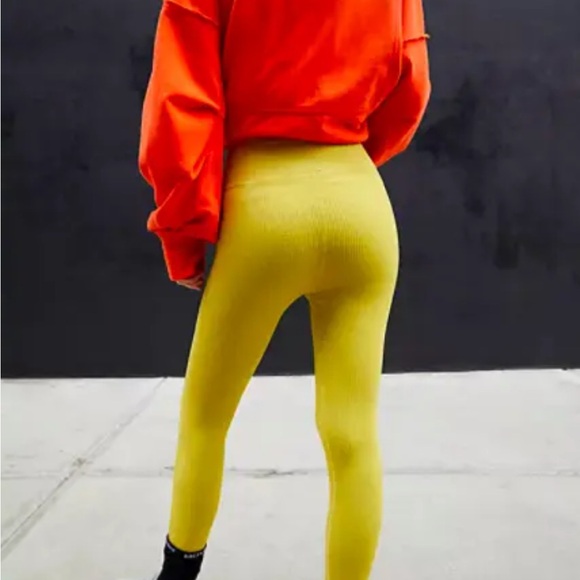 Free People Happiness Runs Movement Ultra High rise leggings lime chartreuse XS - Picture 3 of 5